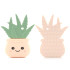 Glitter & Spice Teether - Aloe Plant Cream Peach Glitter & Spice Teether - Aloe Plant Cream Peach