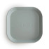 Mushie Square Dinnerware Plate Set Of 2 - Sage Mushie Square Dinnerware Plate Set Of 2 - Sage
