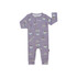 Long Sleeves Pocket Romper - Penguins (Periwinkle)