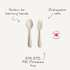 Mushie Dinnerware Fork And Spoon Set - Dusty Rose