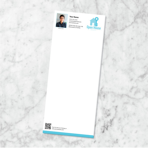 Notepads 60LB Uncoated Opaque 3.5" x 8.5" - 25 Sheets