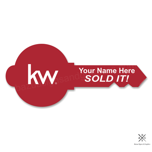 Personalized  "Sold It" Key Sign Cutout 