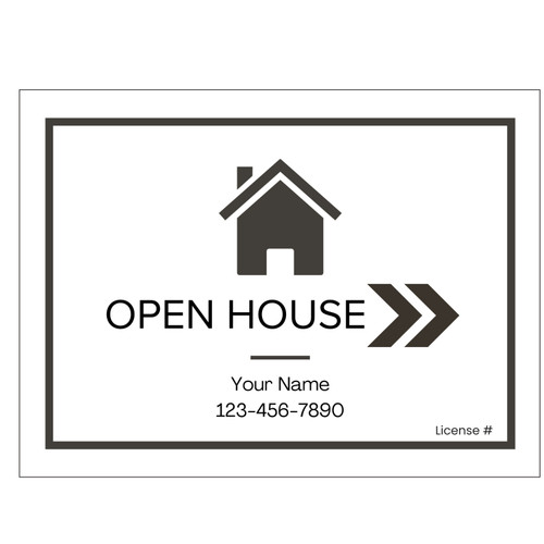 Open House Directional Sign - 06