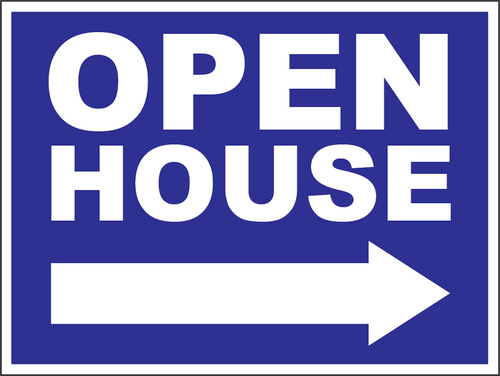 Open House Sign - BLUE