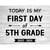 Today Is My First Day Back To School Sign - Wood Background