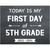 Today Is My First Day Back To School Sign - Chalkboard Background