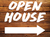 Open House Sign - Wood Print