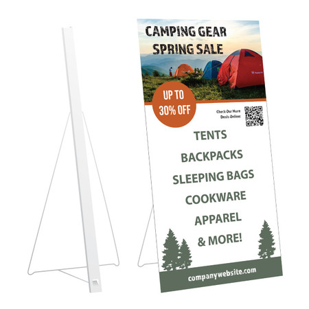 Eisel Sign Posts Econo Aluminum Easel Sign Display - Bazua Signs & Graphics