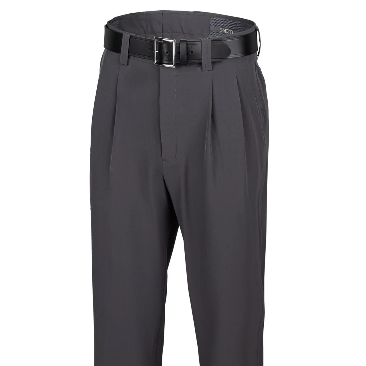 Smitty 4-Way Stretch Pleated Plate Umpire Pants | Dark Grey