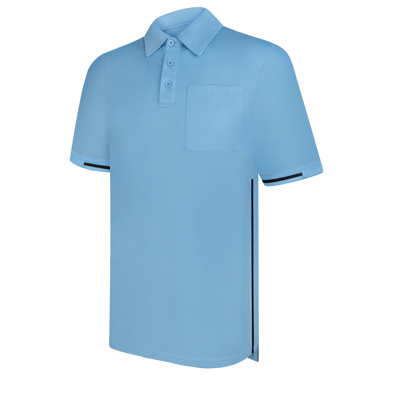 Referee Store | United Attire Baseball Umpire Shirt - Blue with Black Stripe Black Medium