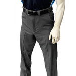 Smitty 4-Way Stretch Flat Front Combo Umpire Pants w/Slash Pockets Non-Expander Waistband - long/dark gray