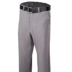 Smitty 4-Way Stretch Flat Front Plate Umpire Pants w/Slash Pockets Non-Expander Waistband - HEATHER GREY