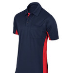 Smitty "MLB" Navy Umpire Shirt w/Red Side Panel