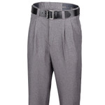 Smitty Classic Polyester Pleated Combo Umpire Pants w/ Expander Waistband - heather grey