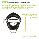 Baseball Catcher Mask Umpire Mask,Full-Face Protection Mask for  Baseball,Lightweight Secure Fit Provides Maximum Protection and Comfort –  Does Not Obstruct View 