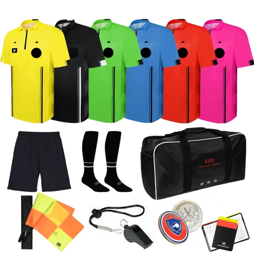 11 Pc Elite Soccer Referee Set - Short Sleeve Jersey