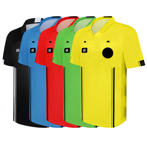 5Pc Pro Soccer Referee Jersey Set - Short Sleeve