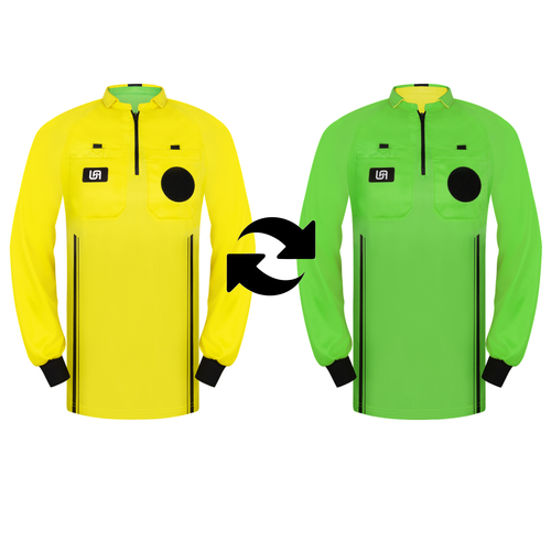 Dual-Layer Reversible Referee Jersey (Yellow / Green) 