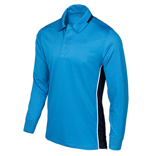 Smitty Men's BODY FLEX NCAA SOFTBALL Umpire Shirt - Long Sleeve (Bright Blue)