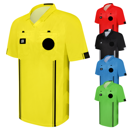 Short Sleeve Murray Sporting Goods USSF Pro-Style Soccer Referee Jersey Officials Short Sleeve Soccer Referee Shirt Yellow Red or Black