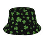 Black shamrock bucket cap