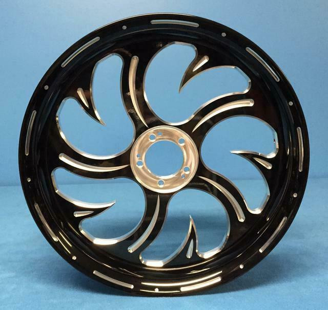 ZX-14 BLACK CONTRAST 360 SHARK TOOTH WHEEL PACKAGE 12-20 Kawasaki