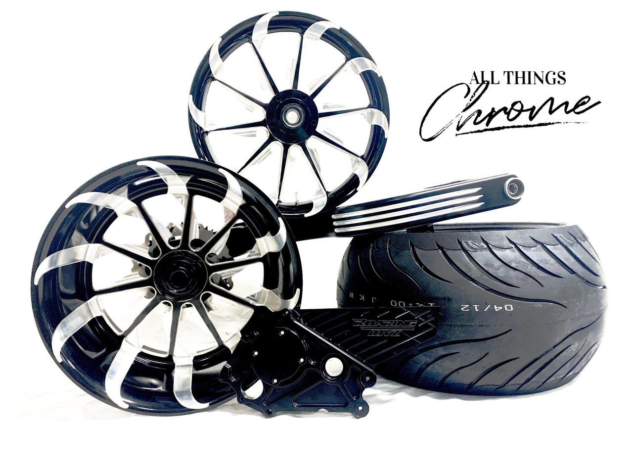 ZX-14 360 SINGLE SIDE OSD FAT TIRE KIT BLACK TORNADO 06-11