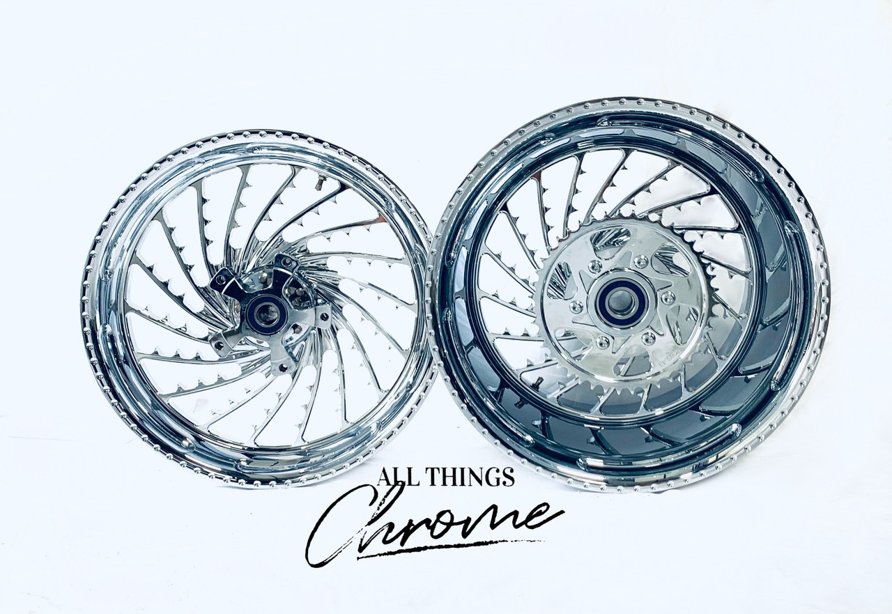 NINJA 360 FAT TIRE CHROME ICE WHEEL PACKAGE 2006-2011 KAWASAKI