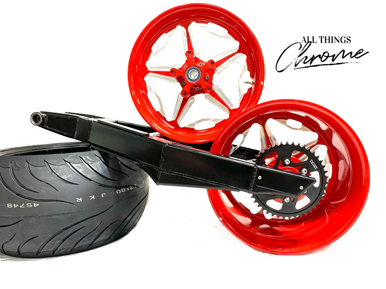 YZF 360 FAT TIRE KIT RED CONTRAST SPEED STAR WHEELS 2004-2008