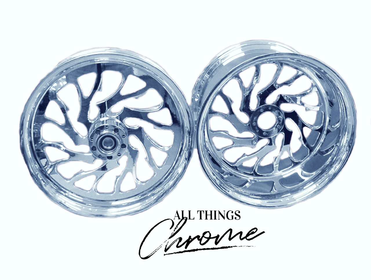 ZX14R 330 FAT TIRE CHROME HELLIAN WHEELS 2012-2020 KAWASAKI