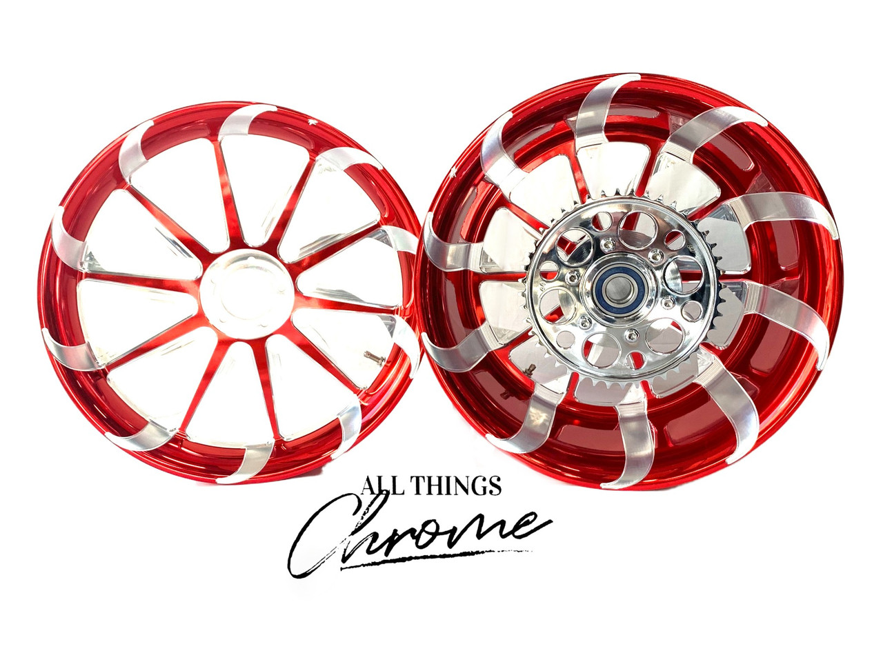 ZX10 360 FAT TIRE LOLLYPOP RED CONTRAST TORNADO WHEELS 04-10