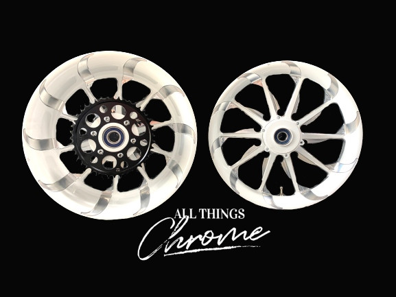 NINJA 330 FAT TIRE WHITE CONTRAST CUT TORNADO WHEELS 06-11