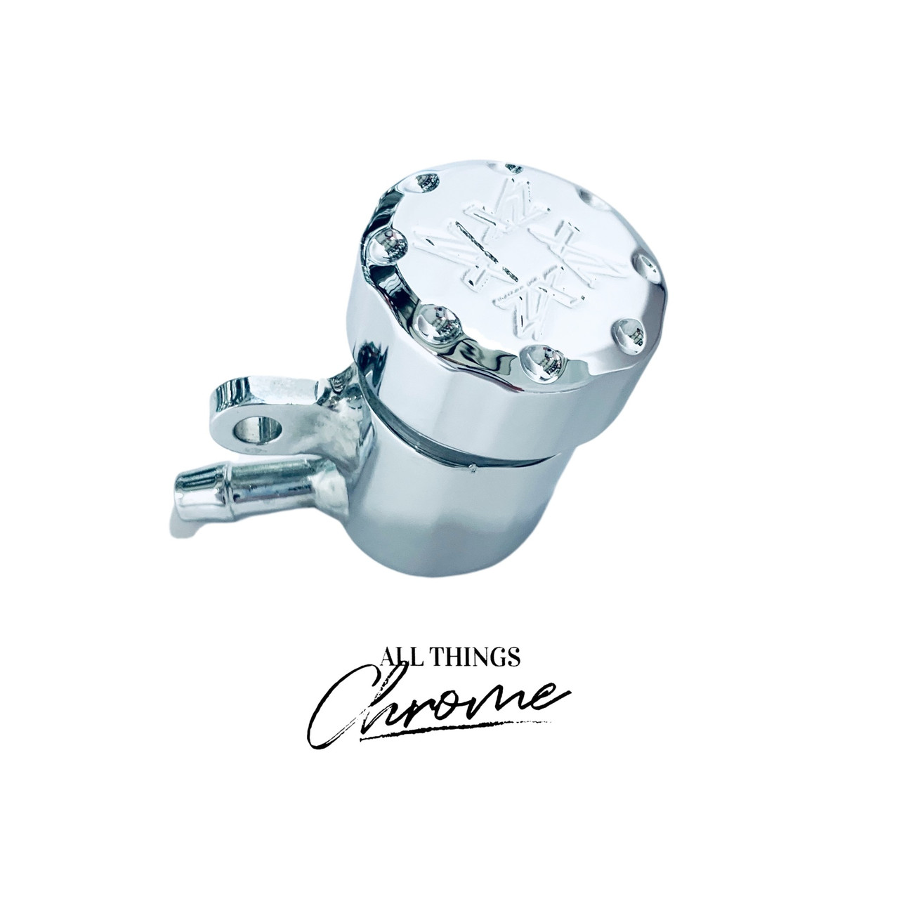 ZX14 ENGRAVED CHROME CLUTCH RESERVOIR AND CAP 2012-2020 KAWASAKI