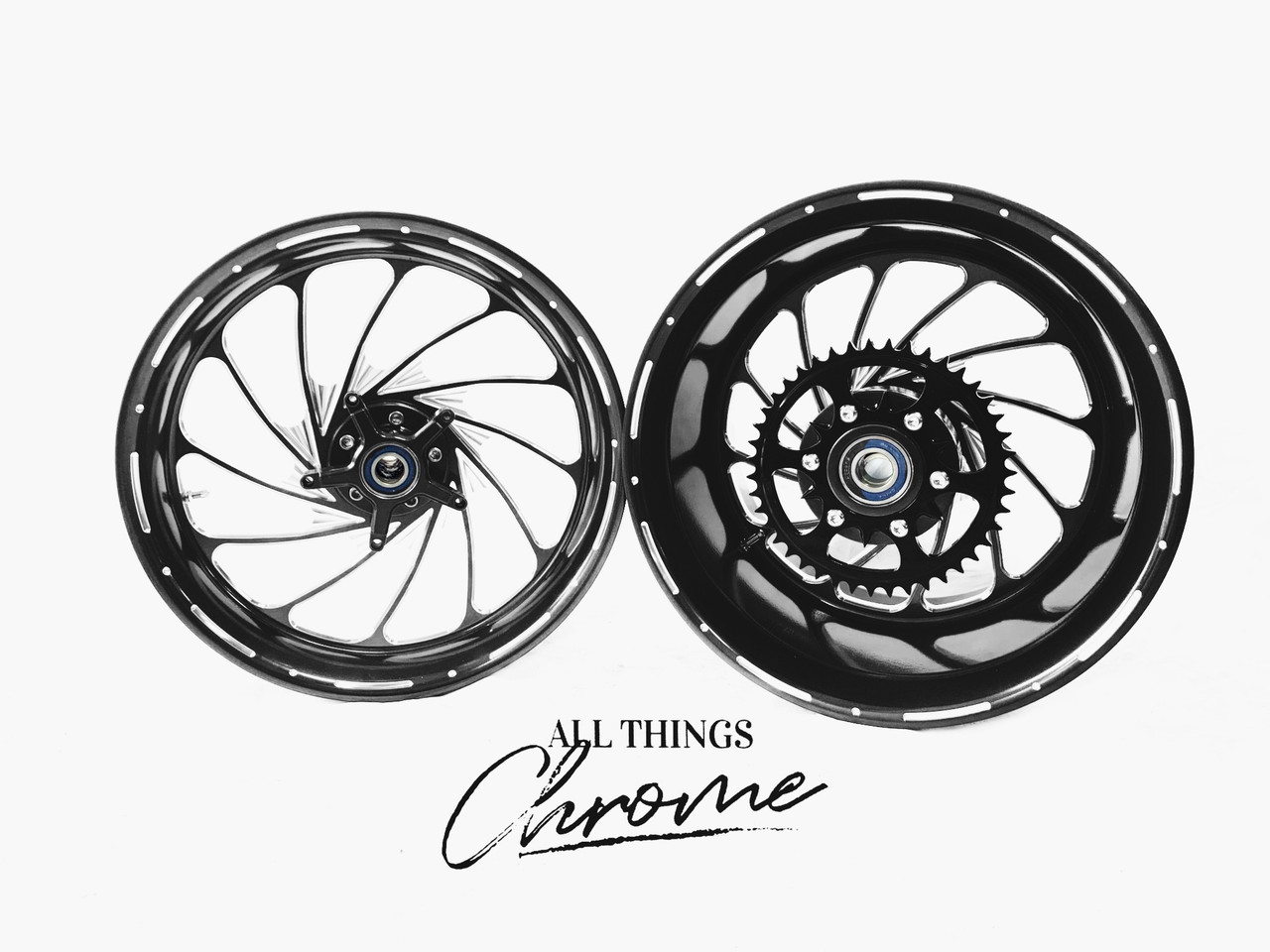 オーダー専用 NINJA 240 FAT TIRE BLACK CONTRAST CUT TURBO WHEELS 04-10 KAWASAKI