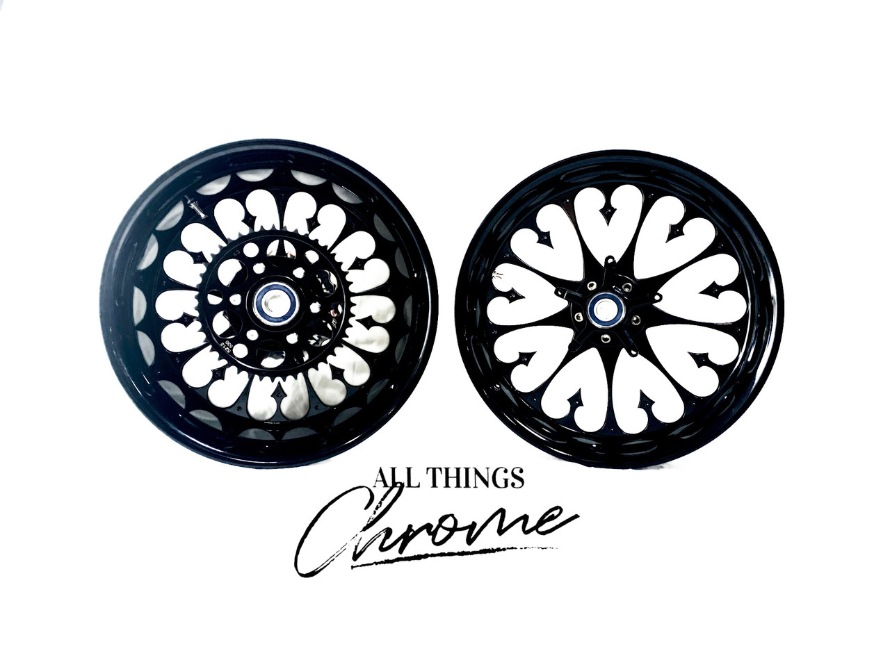 NINJA 240 FAT TIRE SOLID BLACK STILETTO WHEELS 12-20 KAWASAKI