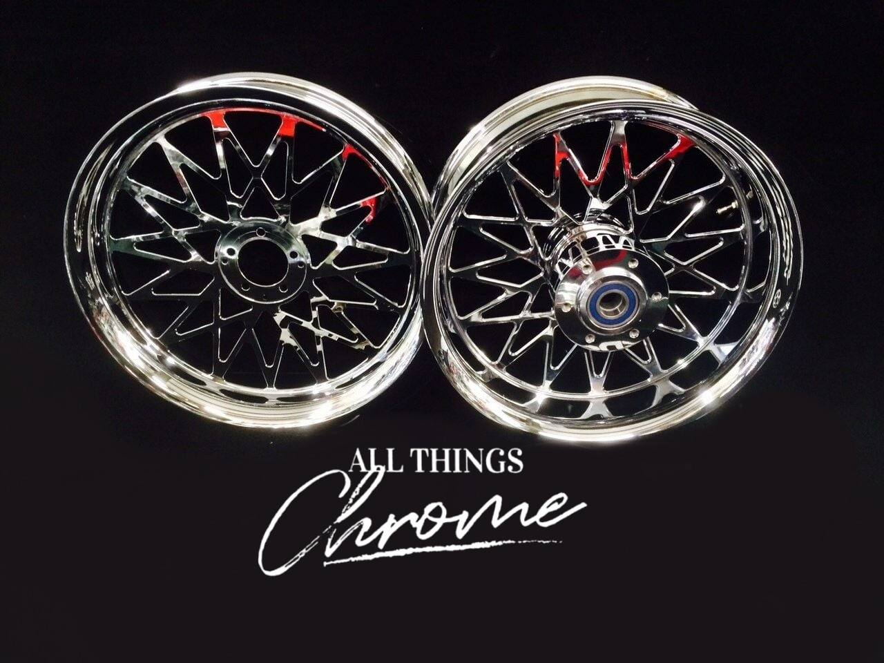 NINJA 330 FAT TIRE CHROME BANDIT WHEELS 10-15 KAWASAKI NINJA ZX