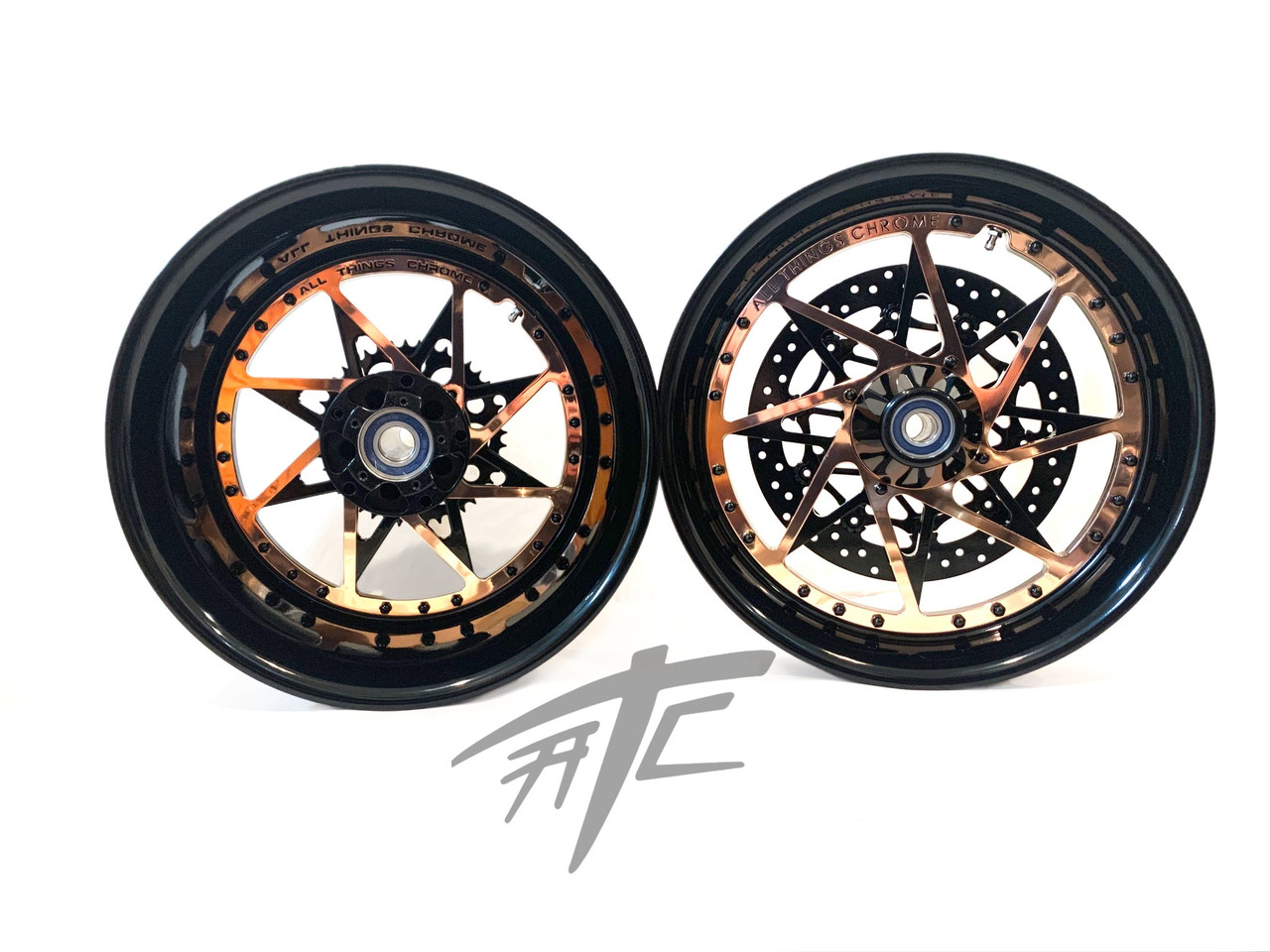 Ｒ NINJA 330 FAT TIRE BLACK & COPPER SWITCHBACK WHEELS 00-05 KAWASAKI