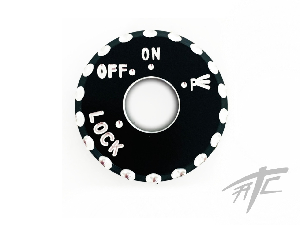 ZX-14 BLACK CONTRAST DIAMOND CUT “ZX” ENGRAVED KEY COVER