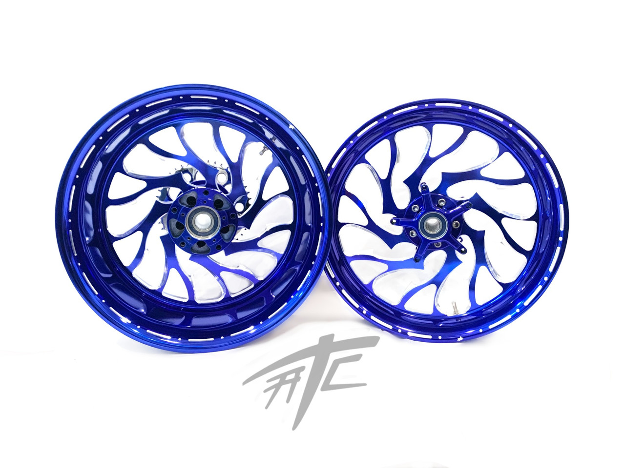 レイミア 、シアン NINJA STOCK SIZE ROYAL BLUE CONTRAST HELLIAN WHEELS 06-11 KAWASAKI