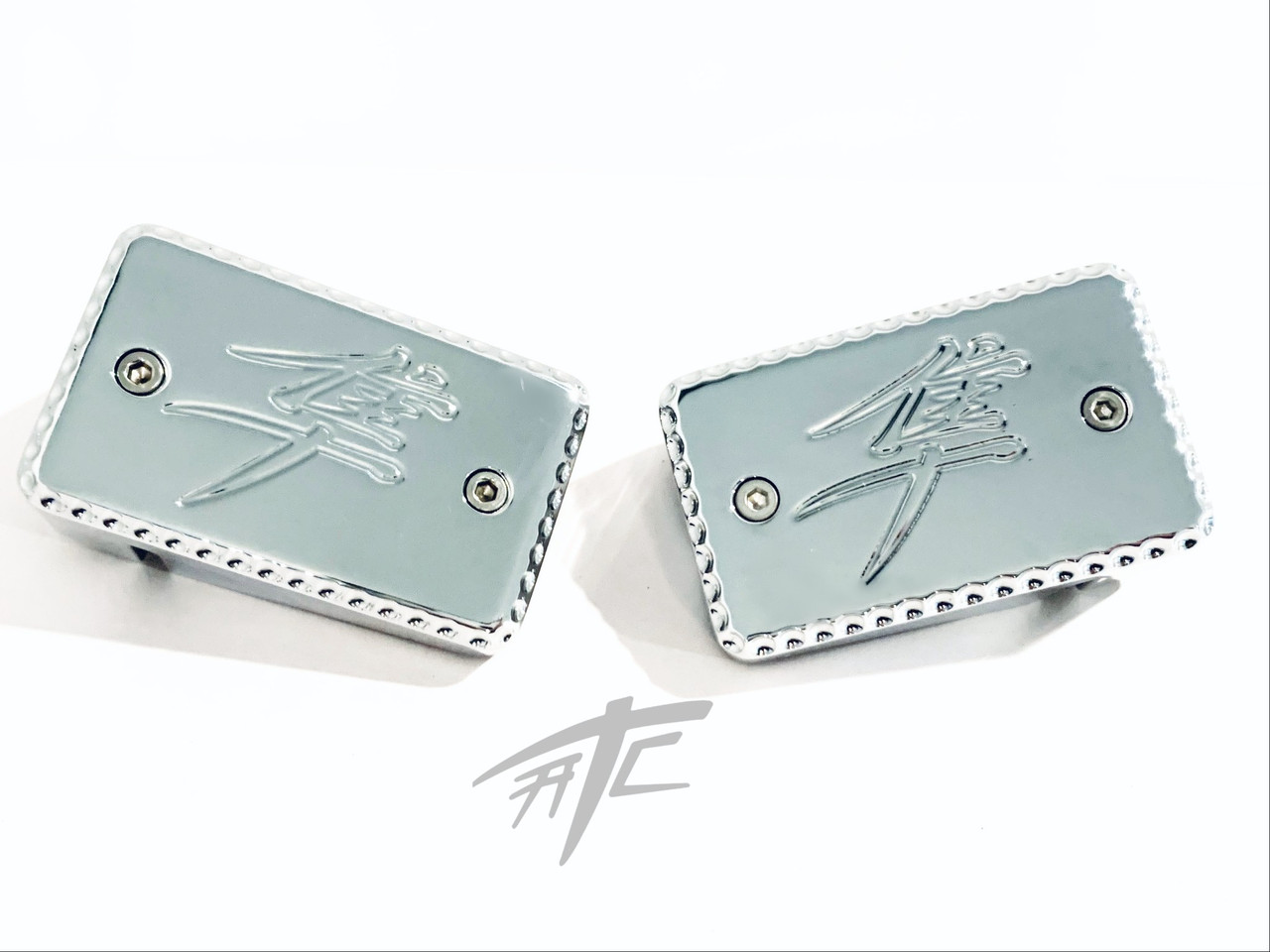 HAYABUSA CHROME KANJI DIAMOND CUT MASTER CYLINDER COVERS 2020