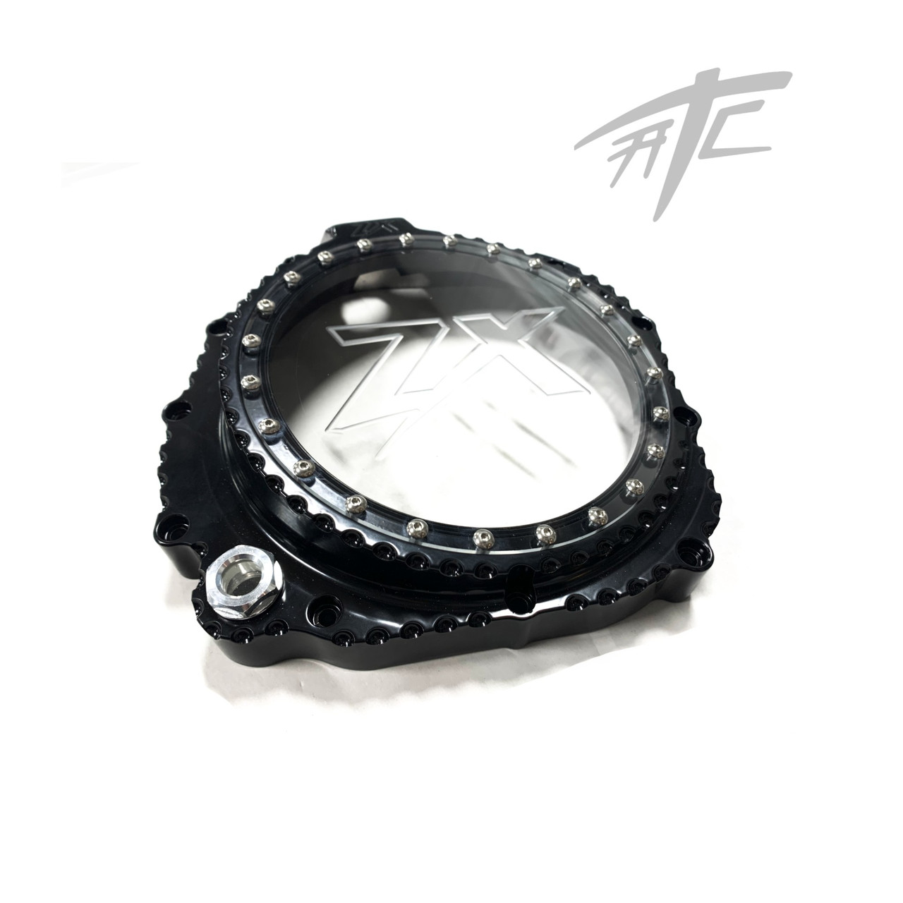 ZX-14 BLACK DIAMOND CUT SEE THROUGH CLUTCH COVER 2012-2024