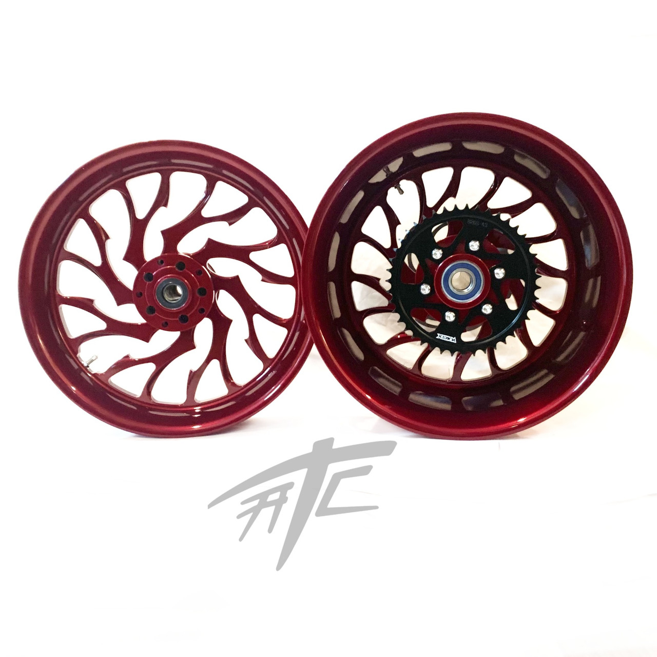 チェリー NINJA 240 FAT TIRE ILLUSION CHERRY HELLIAN WHEELS 06-11 KAWASAKI