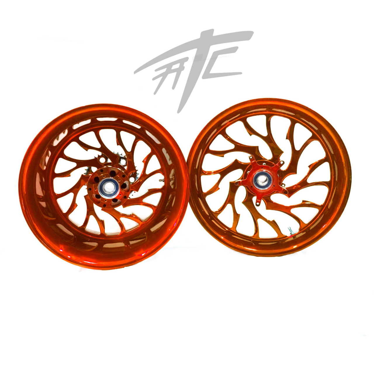 NINJA 330 FAT TIRE CANDY ORANGE HELLIAN WHEELS 12-20 KAWASAKI 