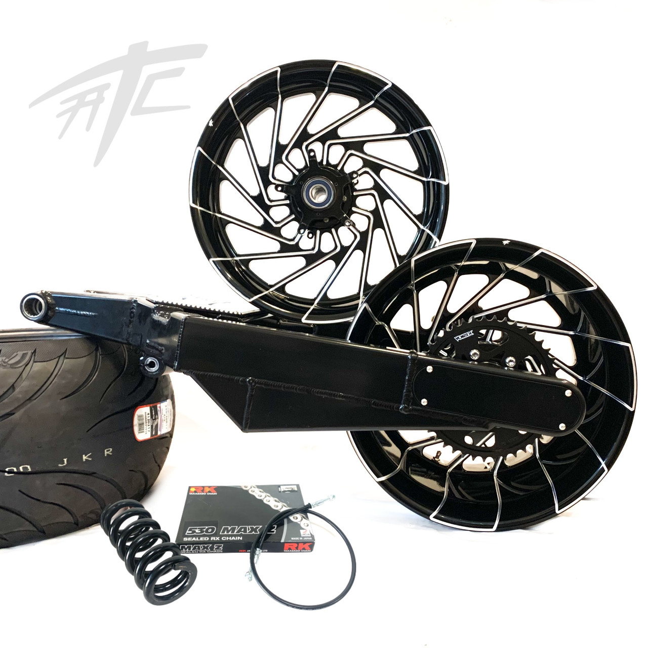 R NINJA 300 OSD FAT TIRE KIT B/C MAYHEM WHEELS 00-05 KAWASAKI NINJA