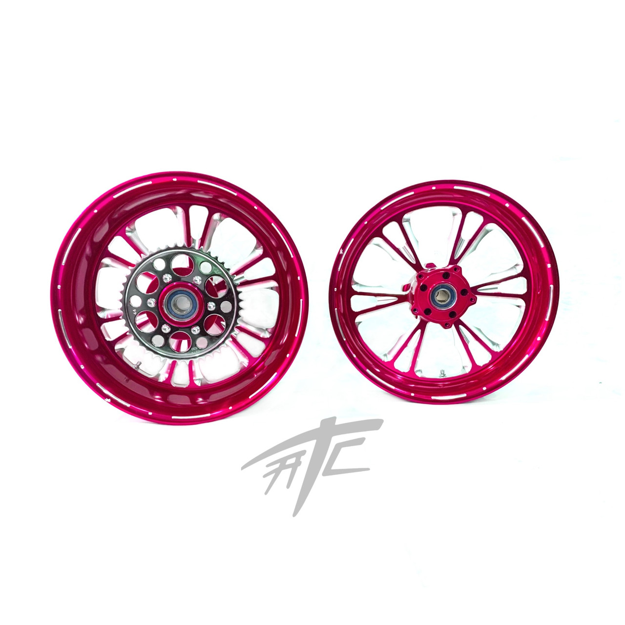 NINJA 300 FAT TIRE CANDY PINK CONTRAST VANDETTA WHEELS 12-20