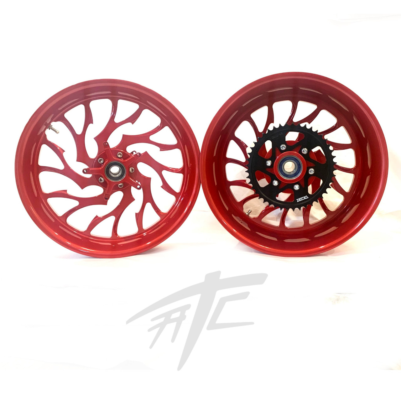 NINJA 330 FAT TIRE PRO RED HELLIAN WHEELS 06-11 KAWASAKI