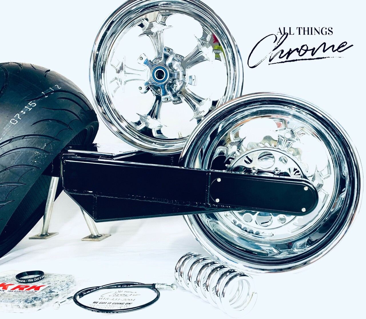 300 OSD FAT TIRE KIT CHROME STREET FIGHTER WHEELS AND CHROME