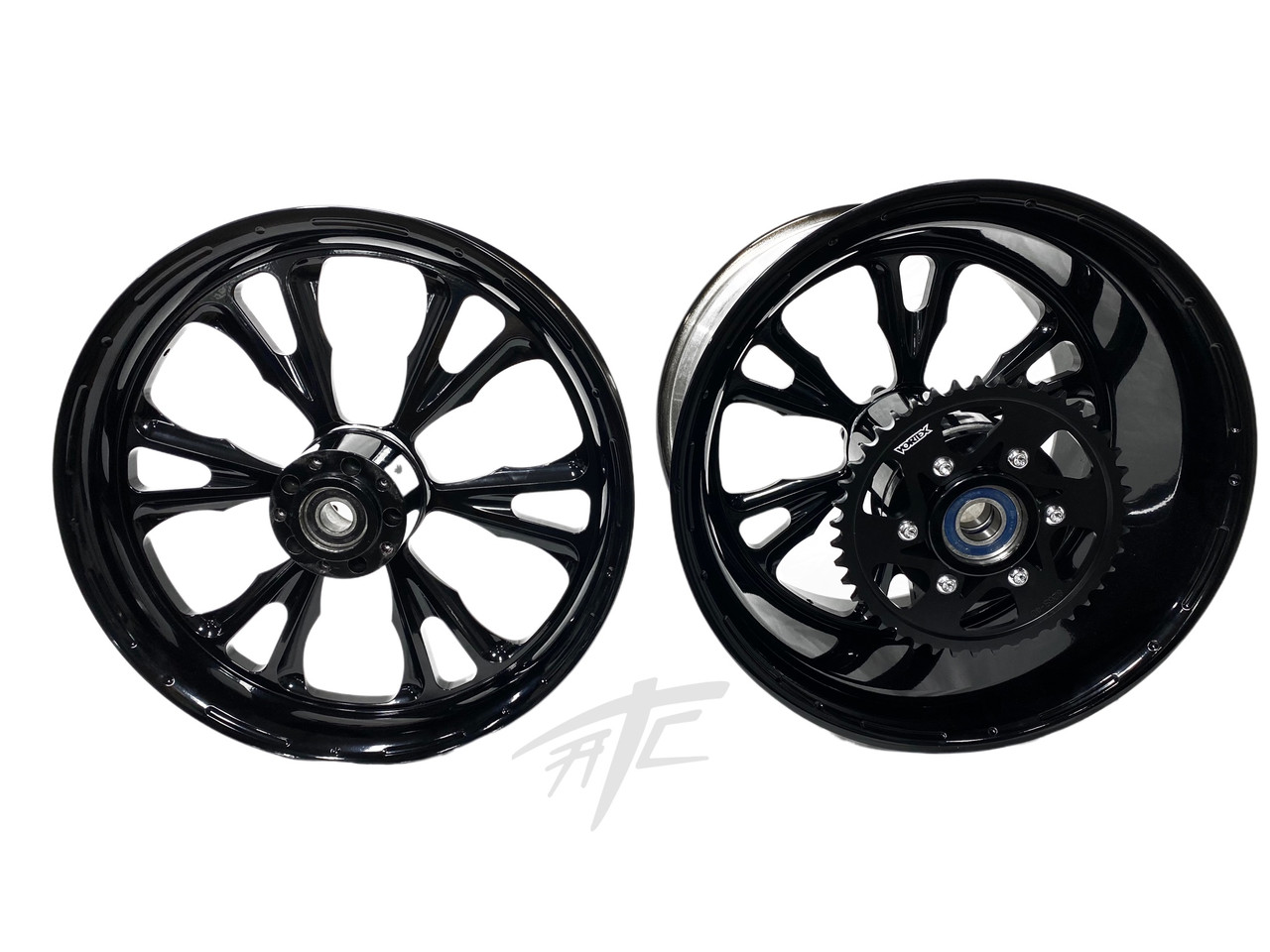 KAWASAKI 360 FAT TIRE SOLID BLACK VANDETTA WHEELS 12-20 KAWASAKI