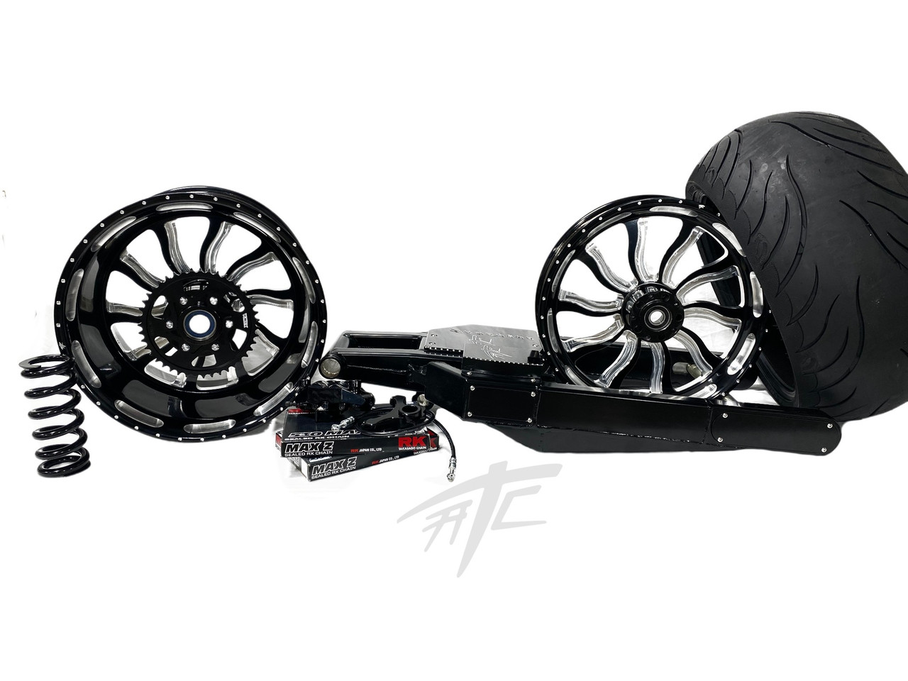 ⭐️geronusya⭐️ 300 FAT TIRE KIT BLACK CONTRAST INFERNO WHEEL 12-20 KAWASAKI NINJA