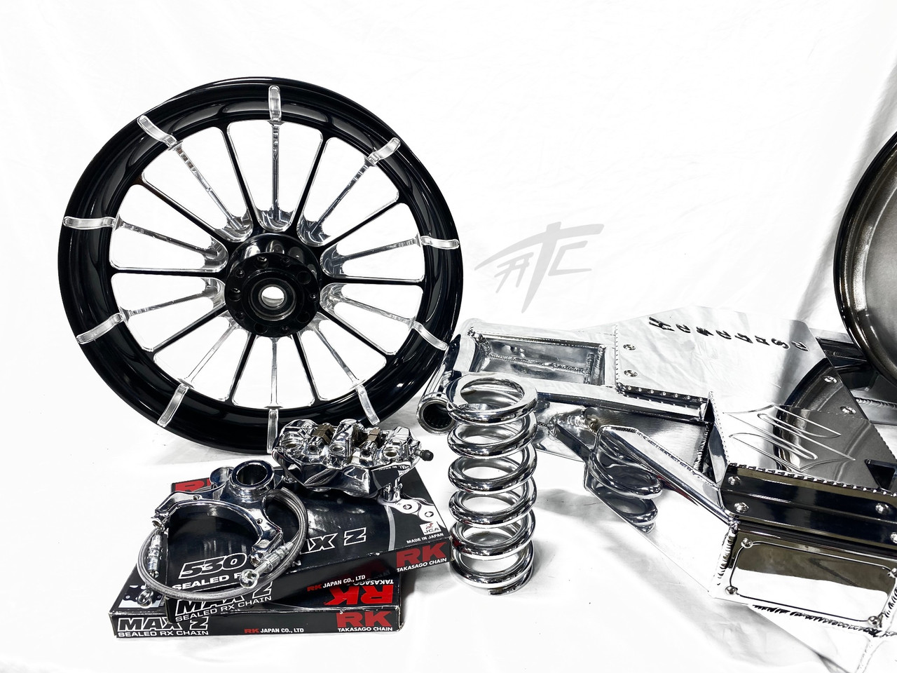 shinfox ホイール 300 CHROME FAT TIRE KIT BLACK CONTRAST INFIDEL WHEEL 06-11